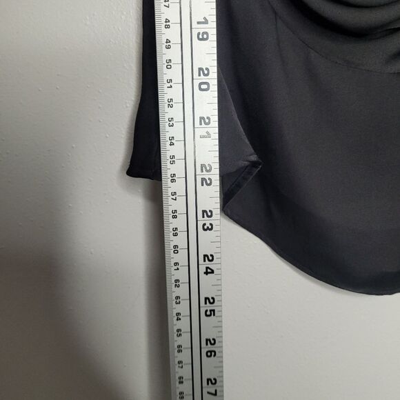 Express black satin twist front office siren classic workwear size large - Picture 9 of 9